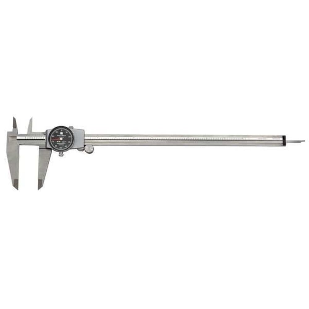 TESA Brown & Sharpe 599-579-8-1 Stainless Steel Dial Caliper, White Face, 0"-8" Range, +/-0.001" Accuracy, 0.001" Resolution, Meets DIN 862 Specifications