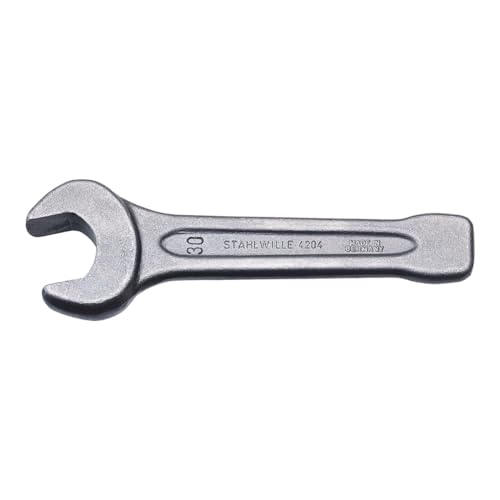 Stahlwille 42040065 4204 Striking Face Open-Ended Wrench, Size 65mm, Special Tool Steel with Grey Finish, Drop Forged, and Hardened, Length 342mm