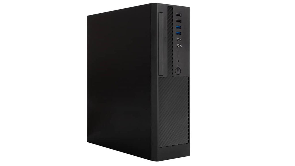 InWin BL631 Slim Micro-ATX Mini-ITX Small Form Factor Desktop PC Case with 450W TFX Power Supply Pre-Installed, 11.5L, USB 3.0 Front Ports, 4 Expansion Slots, Black