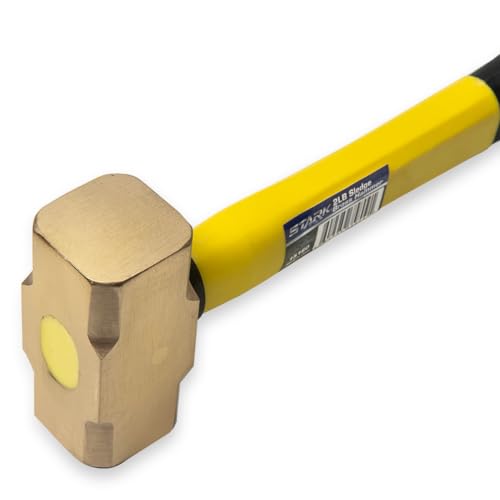 Stark USA 2-Pounds Sledge Hammer 2lbs Brass Head Fiber Glass Brass Sledge Hammer Impact Tool Hammer Comfortable Handle (Pack of 4)