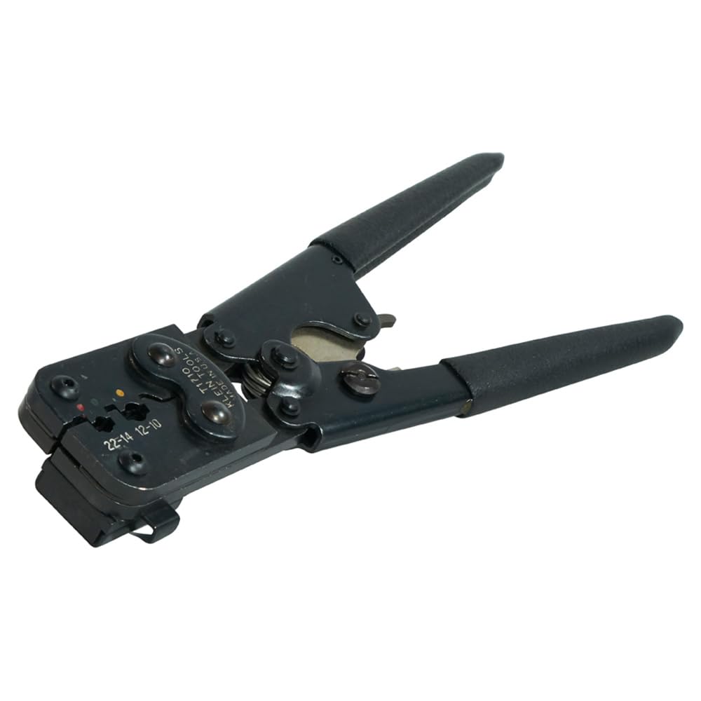 Klein Tools T1710 Ratcheting Crimp Tool, Made in USA, Compound Action Ratcheting Crimper-Insulated Terminals