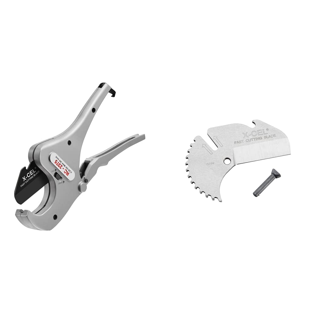 RIDGID Plastic Pipe Cutting Bundle - Ratchet Pipe Cutter (30088) + Replacement Blade (27858) for RC-1625