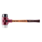 Halder Simplex Soft-Face Mallet 3027.282 – Medium-Hard "Stand-Up" Rubber Insert, Superplastic Insert, Cast Iron Housing, Extra Short Varnished Wooden Handle, 80mm, 6 lbs.