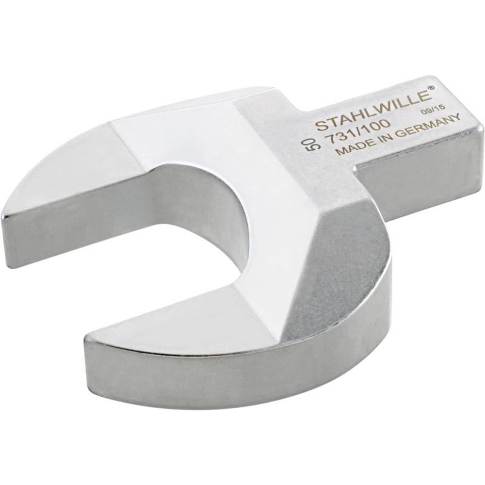 Stahlwille 58211046 46mm Open-Ended Insert Tool for Torque Wrenches, 22mm x 28mm Rectangular Drive, Nickel Construction, Chrome-Plated Finish, Secure Attachment, Made in Germany