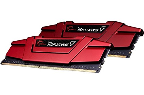 G.SKILL RipjawsV Series DDR4 RAM (XMP) 16GB (2x8GB) Up to 3000MT/s* CL16-18-18-38 1.35V Intel AMD Desktop Computer Memory U-DIMM - Red (F4-3000C16D-16GVRB)