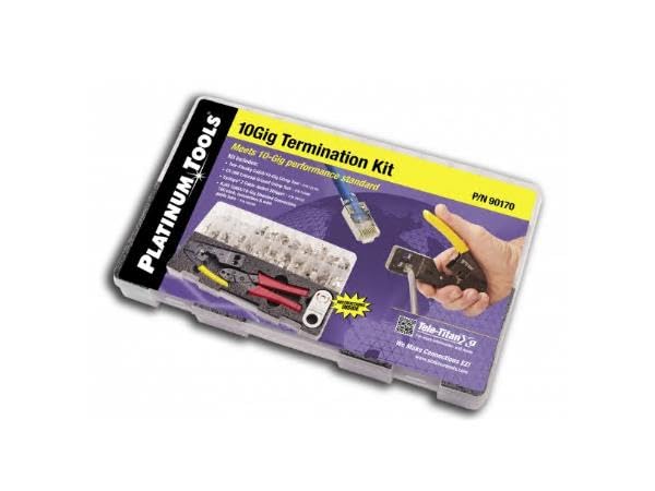 Platinum Tools 90170 10Gig Termination Kit, Cat6A Rated for Network Installers