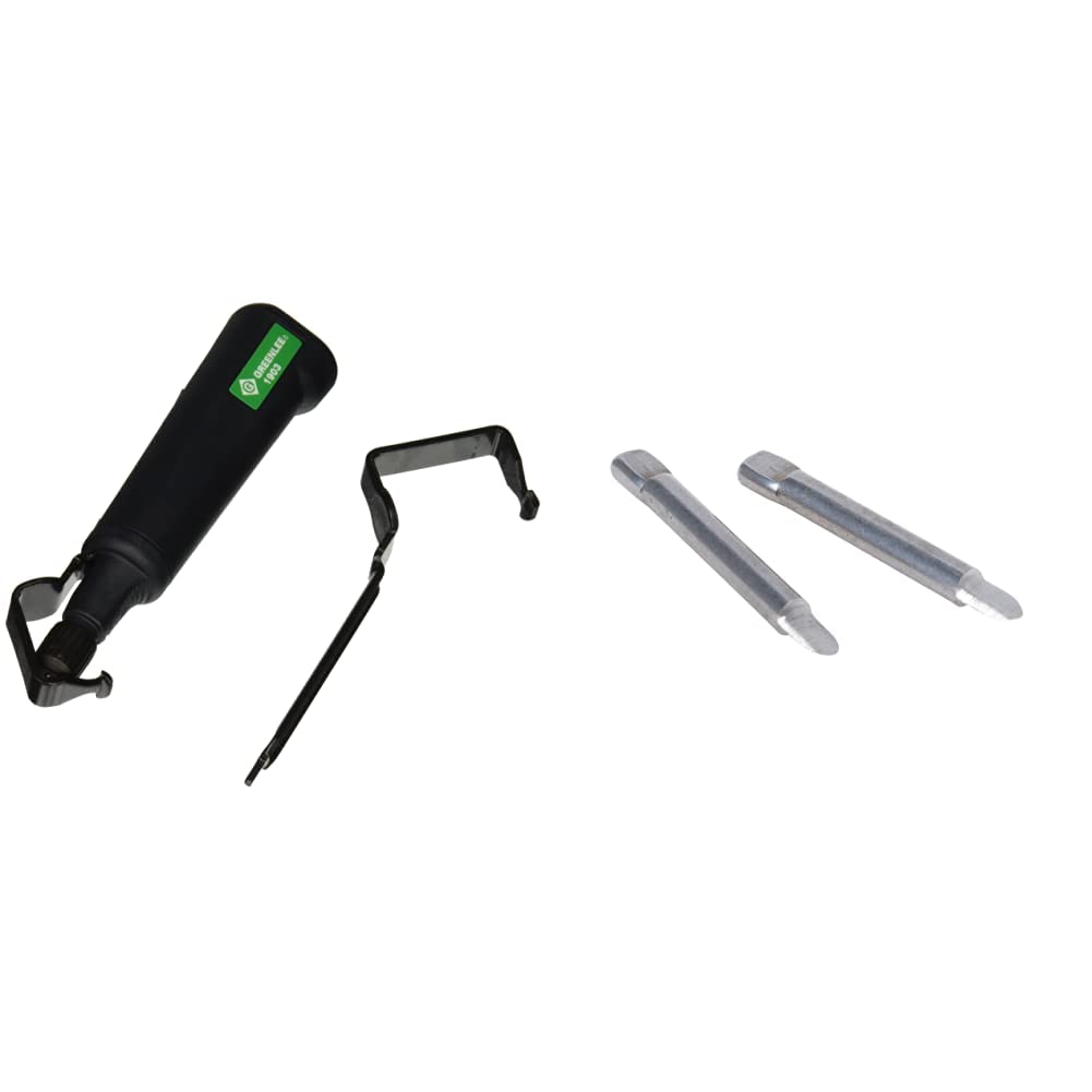 Greenlee 1903 7" Pocket Cable Stripping Tool with High-Carbon Steel Blade, 8 AWG - 1250 Kcmil | Greenlee 13544 Replacement Blades for Cable Stripping Tool 1903, 1-Pack