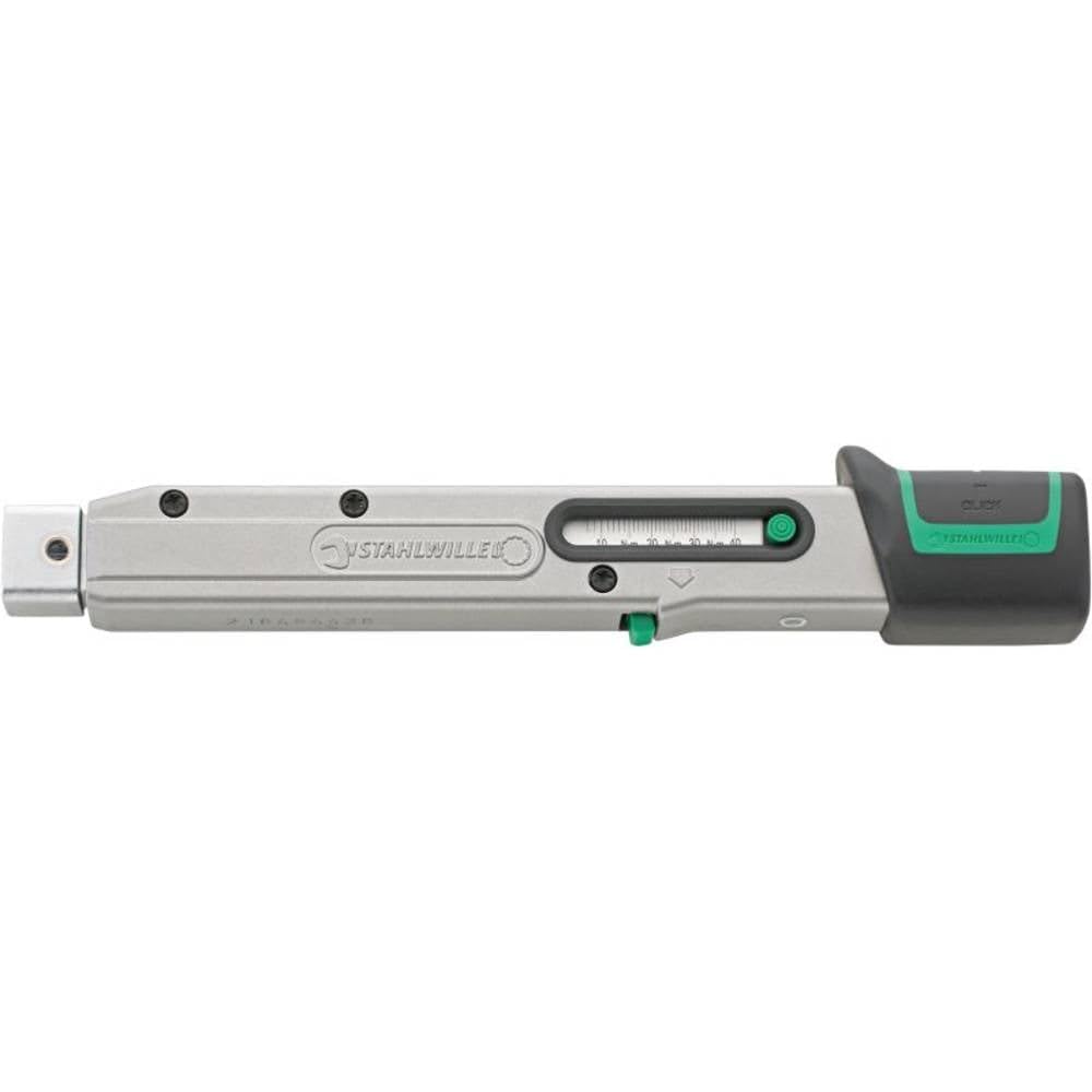 Stahlwille 730 Torque Wrench, Size 4, 8-40Nm, 9x12mm Insert, 223mm Long, with Tool Carrier for Insert Tools, 50184004