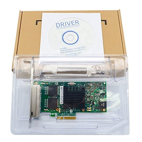 with Intel I350AM2 Chipset I350-T4 PCI-E X4 Quad RJ-45 Ethernet Network Card Adapter Controller NIC 10/100/1000Mbps