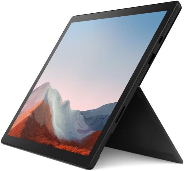 Microsoft Surface Pro 7 Tablet 2-in-1 Intel Core i7 16GB RAM 256GB SSD 12.3 Inch Touchscreen Matte Black Windows 11 PRO (Renewed)