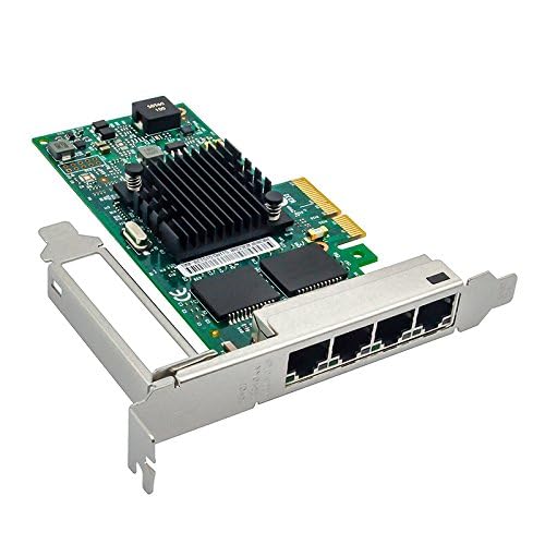 with Intel I350AM2 Chipset I350-T4 PCI-E X4 Quad RJ-45 Ethernet Network Card Adapter Controller NIC 10/100/1000Mbps