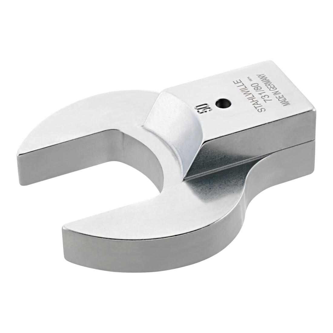 Stahlwille 58218060 60mm Open End Shell Tool for Torque Wrenches, Nickel-Plated, Chrome Finish, Secure Connection, German Craftsmanship
