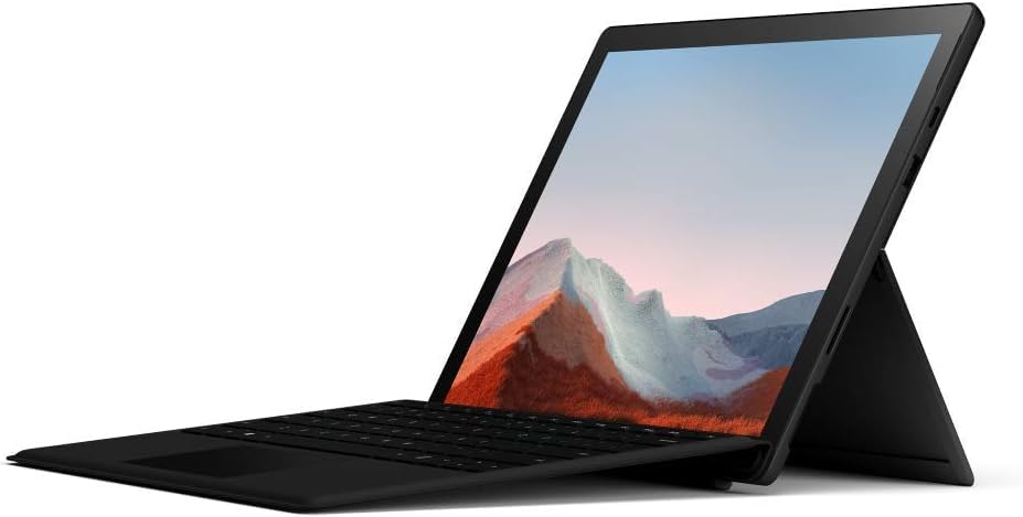 Microsoft Surface Pro 7 Tablet 2-in-1 Intel Core i7 16GB RAM 256GB SSD 12.3 Inch Touchscreen Matte Black Windows 11 PRO (Renewed)