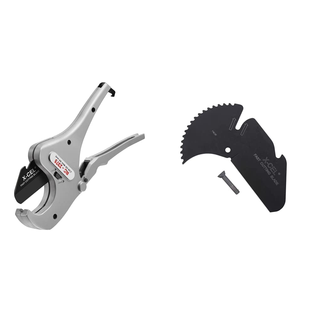 RIDGID Plastic Pipe Cutting Bundle - Ratchet Pipe Cutter (30088) + Replacement Blade (27858) for RC-1625