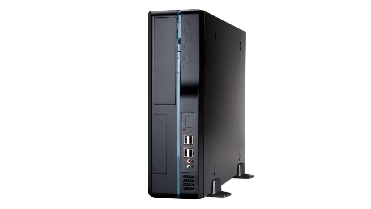 InWin BL631 Slim Micro-ATX Mini-ITX Small Form Factor Desktop PC Case with 450W TFX Power Supply Pre-Installed, 11.5L, USB 3.0 Front Ports, 4 Expansion Slots, Black