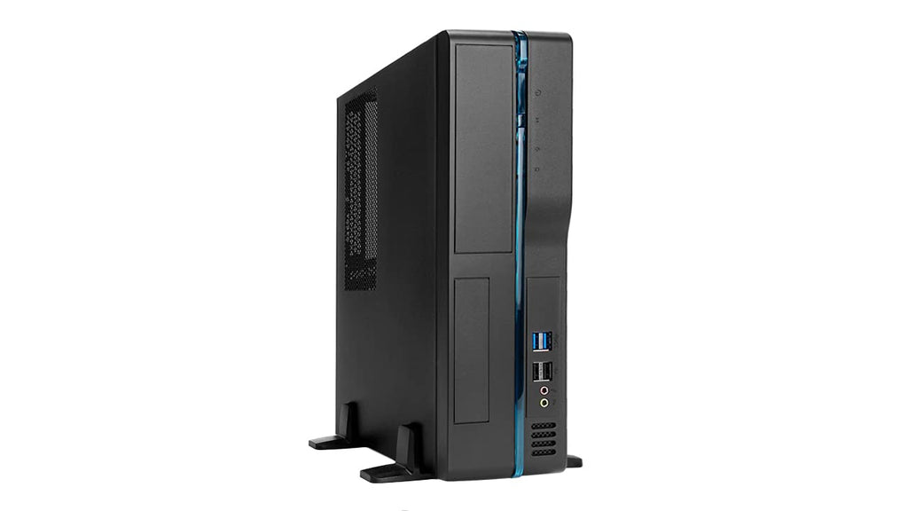 InWin BL631 Slim Micro-ATX Mini-ITX Small Form Factor Desktop PC Case with 450W TFX Power Supply Pre-Installed, 11.5L, USB 3.0 Front Ports, 4 Expansion Slots, Black