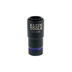 Klein Tools 66010 2-in-1 SAE Impact Socket Set, 6-Piece Tool Set with 12-Point Deep Sockets with 1/2-Inch Drive, Includes Tool Case