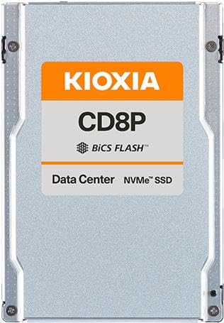 Kioxia 3.84TB Read-Intensive Data Center SSD, 2.5" U.2/U.3, 15mm, PCIe 5 x 4 NVMe, 3D TLC, 1DWPD