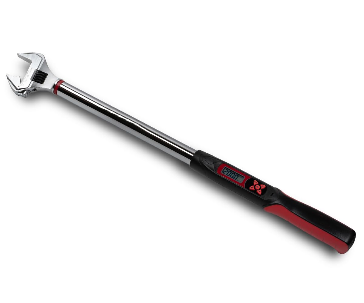 Tapha Tools 3/8 inch Flex-Head Digital Torque Wrench, 5-99.5 ft-lbs (6.8-135 N-m) Torque Range ±2% Accuracy, LED and Buzzer, Preset Memory, ISO 6789 Tested and Calibrated (DKF3N-T135BN)