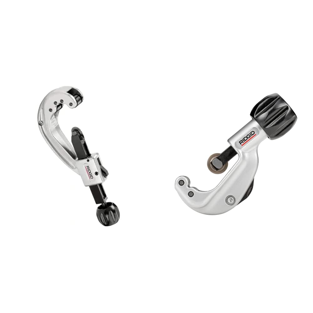 RIDGID 31642 Model 152 Quick-Acting Tubing Cutter (1/4-inch to 2-5/8-inch) + RIDGID 31100 Model 818 Aluminum Straight Pipe Wrench (18-inch)