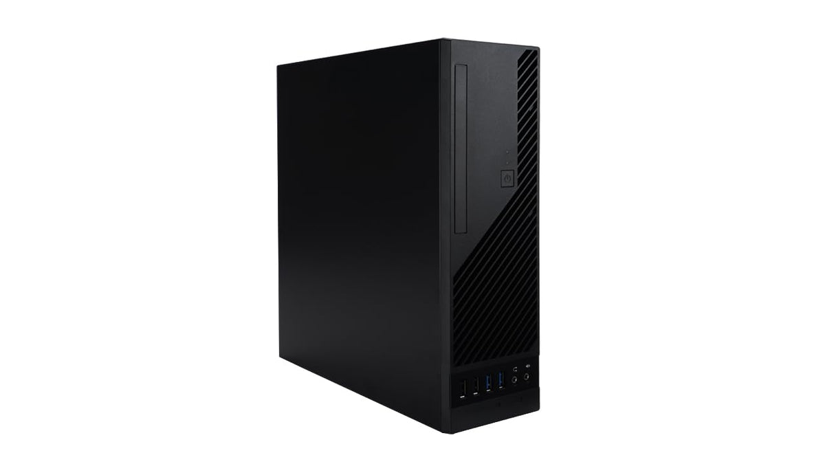 InWin BL631 Slim Micro-ATX Mini-ITX Small Form Factor Desktop PC Case with 450W TFX Power Supply Pre-Installed, 11.5L, USB 3.0 Front Ports, 4 Expansion Slots, Black