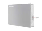 Toshiba Canvio Flex 4TB Portable External Hard Drive USB-C USB 3.0, Silver for PC, Mac, & Tablet - HDTX140XSCCA