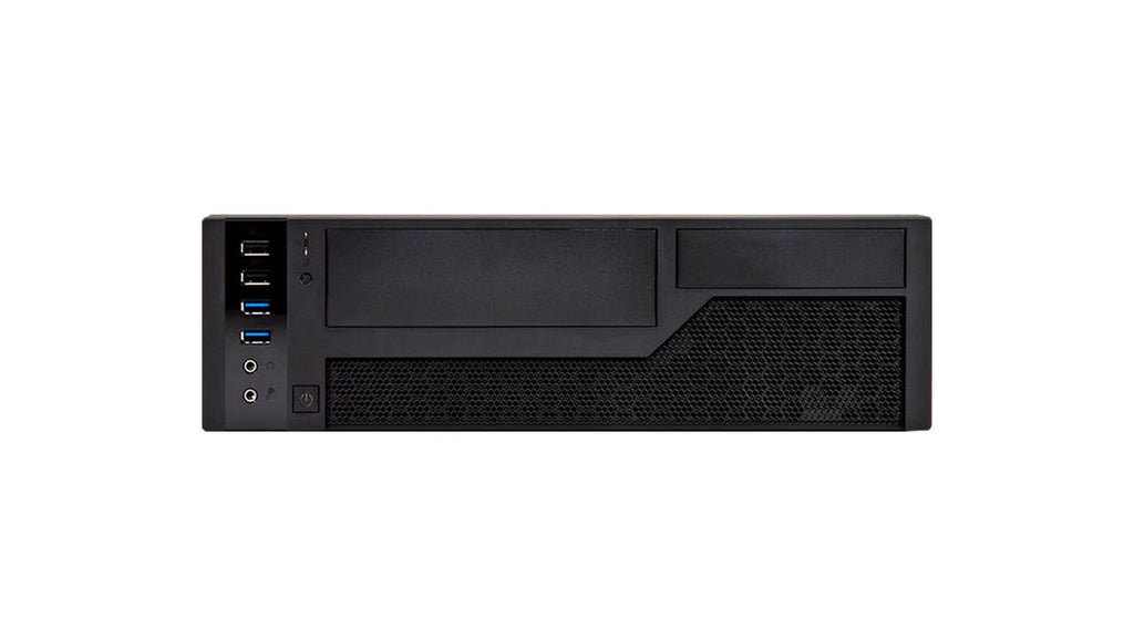 InWin BL631 Slim Micro-ATX Mini-ITX Small Form Factor Desktop PC Case with 450W TFX Power Supply Pre-Installed, 11.5L, USB 3.0 Front Ports, 4 Expansion Slots, Black