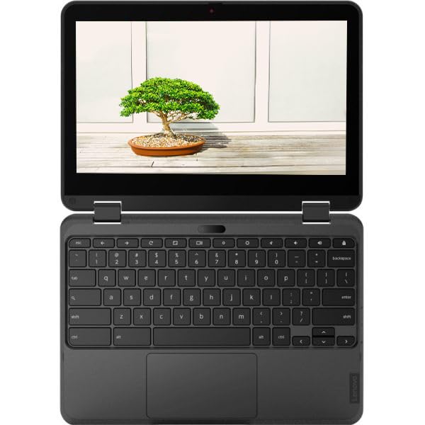 Lenovo 2024 Convertible 2-in-1 Lightweight Chromebook, 11” HD IPS Touchscreen, Intel Processor Up to 2.60GHz, 4GB Ram, 32GB SSD, Super-Fast WiFi, Chrome OS, Dale Black (Renewed)