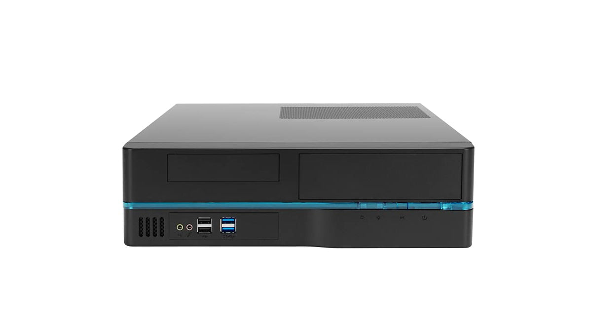 InWin BL631 Slim Micro-ATX Mini-ITX Small Form Factor Desktop PC Case with 450W TFX Power Supply Pre-Installed, 11.5L, USB 3.0 Front Ports, 4 Expansion Slots, Black