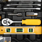 198pc Tool Set - Black & Yellow - Comprehensive Tool Kit - Durable Steel Construction - for DIY Enthusiasts & Professionals - Ideal Gift for Home Improvement Projects