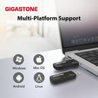 GIGASTONE 64GB Flash Drive 10-Pack, USB 3.2 Gen 1, Up to 80MB/s High-Speed Data Transfer, Carbon Fiber Design, Retractable, USB 2.0 / USB 3.0 / USB 3.1 Interface Compatible
