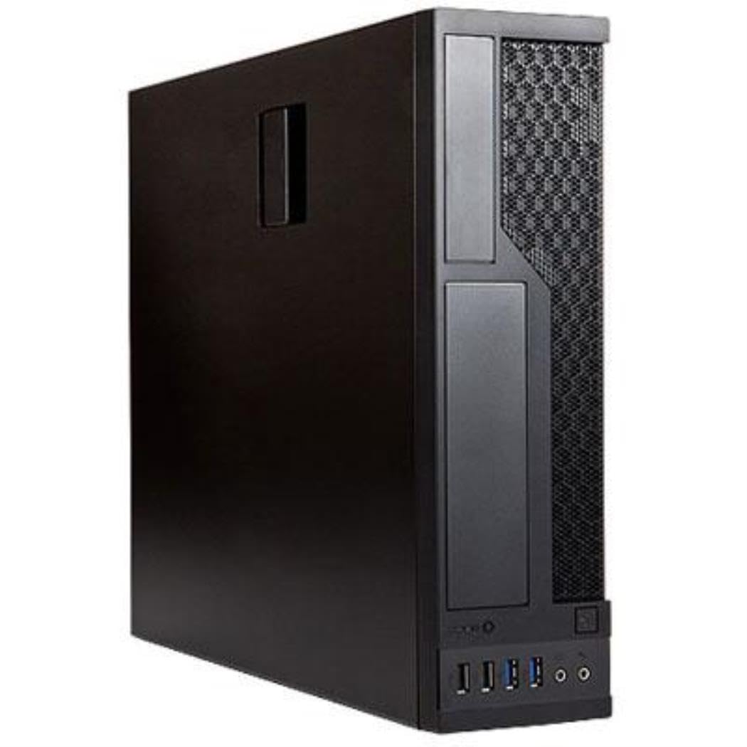 InWin BL631 Slim Micro-ATX Mini-ITX Small Form Factor Desktop PC Case with 450W TFX Power Supply Pre-Installed, 11.5L, USB 3.0 Front Ports, 4 Expansion Slots, Black