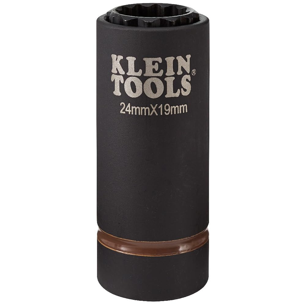 Klein Tools Impact Socket, Metric, 1/2-Inch Drive, 12-Point Deep Sockets
