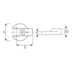 Stahlwille 58218060 60mm Open End Shell Tool for Torque Wrenches, Nickel-Plated, Chrome Finish, Secure Connection, German Craftsmanship