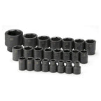 SK Tools USA 1/52" Drive, 23 Piece, 6 Point, Standard Metric Impact Socket Set: 10MM - 46MM | 4038