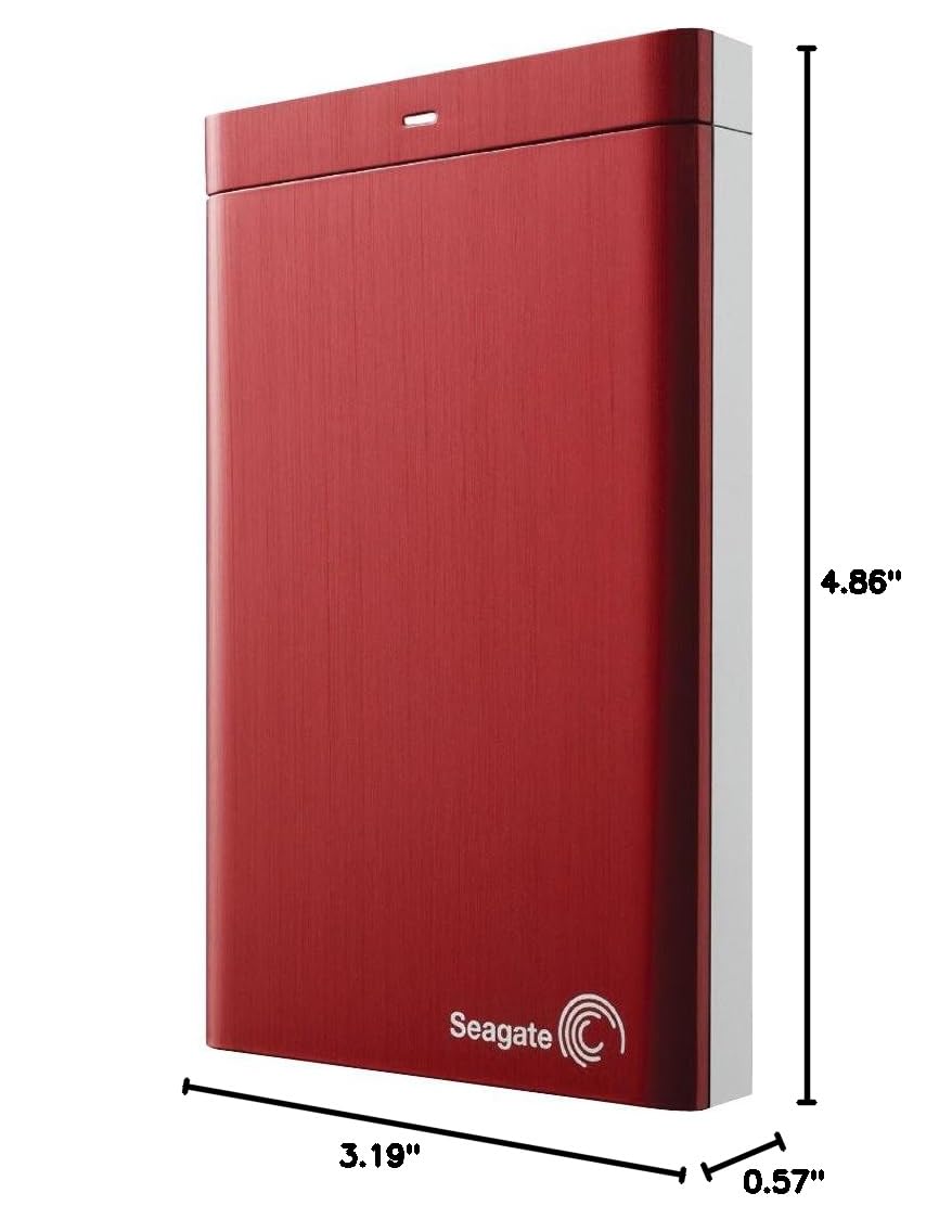 Seagate Backup Plus 1TB Portable External Hard Drive USB 3.0 (Red)(STBU1000103)