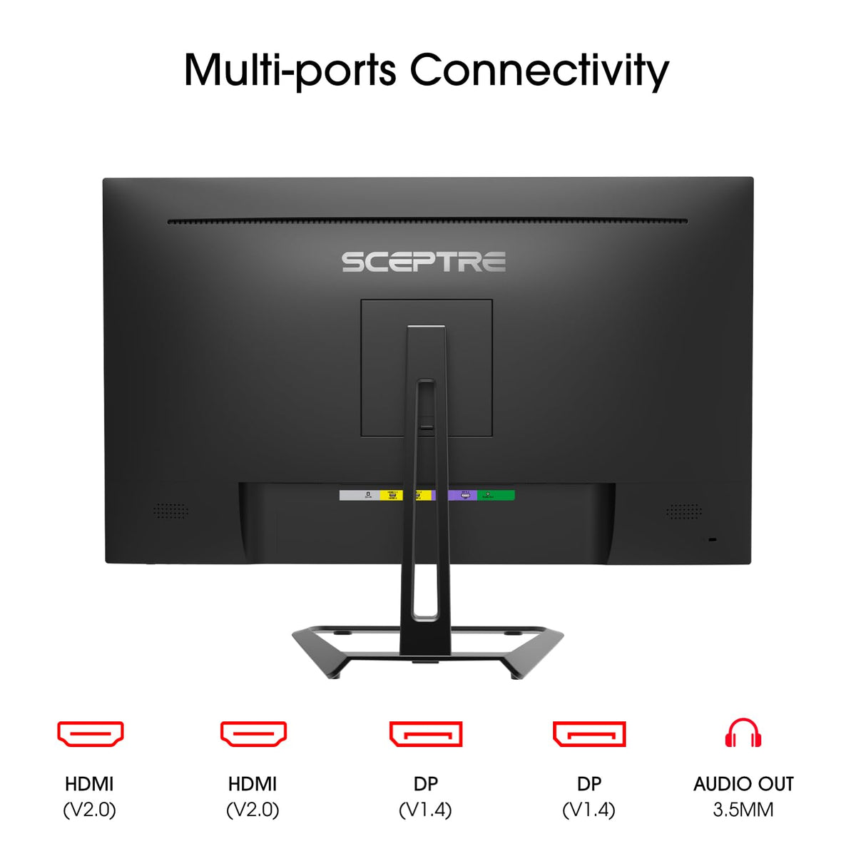 Sceptre Prime 4K IPS 27" 3840 x 2160 UHD Monitor up to 70+Hz DisplayPort HDMI 100% sRGB Build-in Speakers, Machine Black 2026 (U275W-UPT Series)