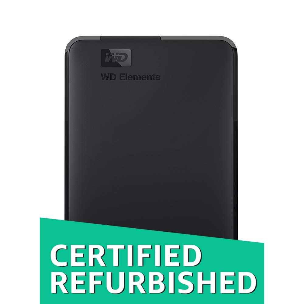 WD 2TB Elements Portable External Hard Drive - USB 3.0 - WDBUZG0020BBK-WESN (Renewed)
