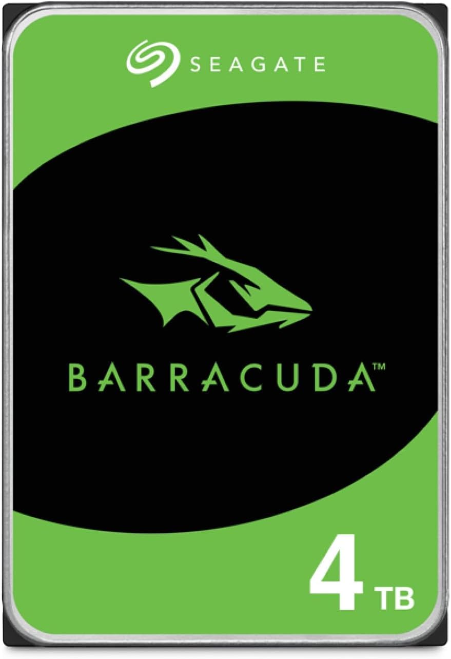 Seagate BarraCuda 4TB Internal Hard Drive HDD – 3.5 Inch Sata 6 Gb/s 5400 RPM 256MB Cache For Computer Desktop PC – Frustration Free Packaging ST4000DMZ04/DM004