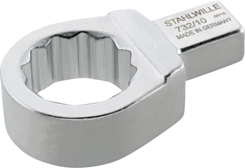 Stahlwille 58221046 46mm Ring Insert Tool for Torque Wrenches, 22mm x 28mm Drive, Chrome-Plated Finish, Bi-Hex Profile, AS-Drive, Secure Fixation - Made in Germany