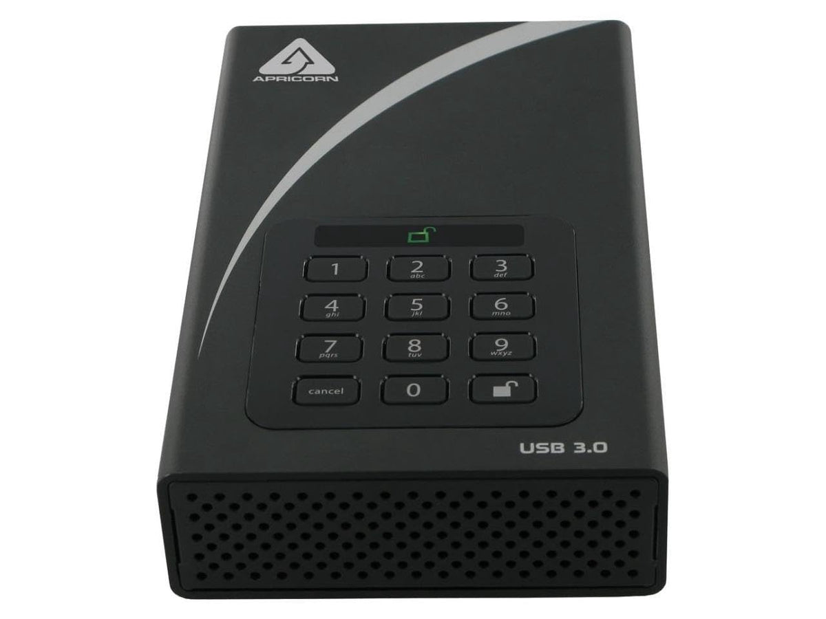 Apricorn 16TB Aegis Padlock DT 256-Bit Encrypted USB 3.0 Hard Drive (ADT-3PL256-16TB)