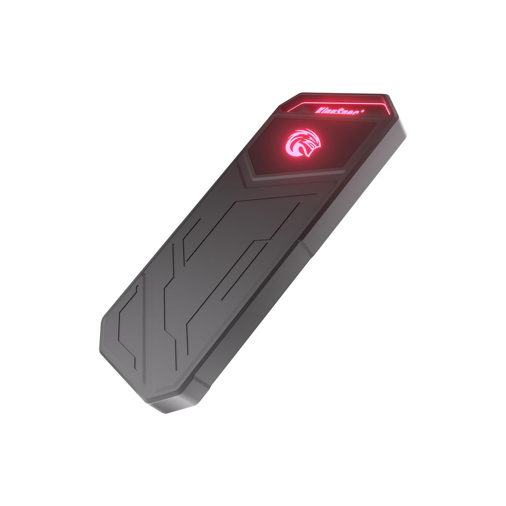 KingSpec Z5 1TB External SSD - 2100MB/s, Portable Solid State Hard Drives with RGB Light, Zinc Alloy Case, USB 3.2 Gen2x2 Interface, Compatible with Mobile Phone/PS4/Laptop/TV/PC (1TB)