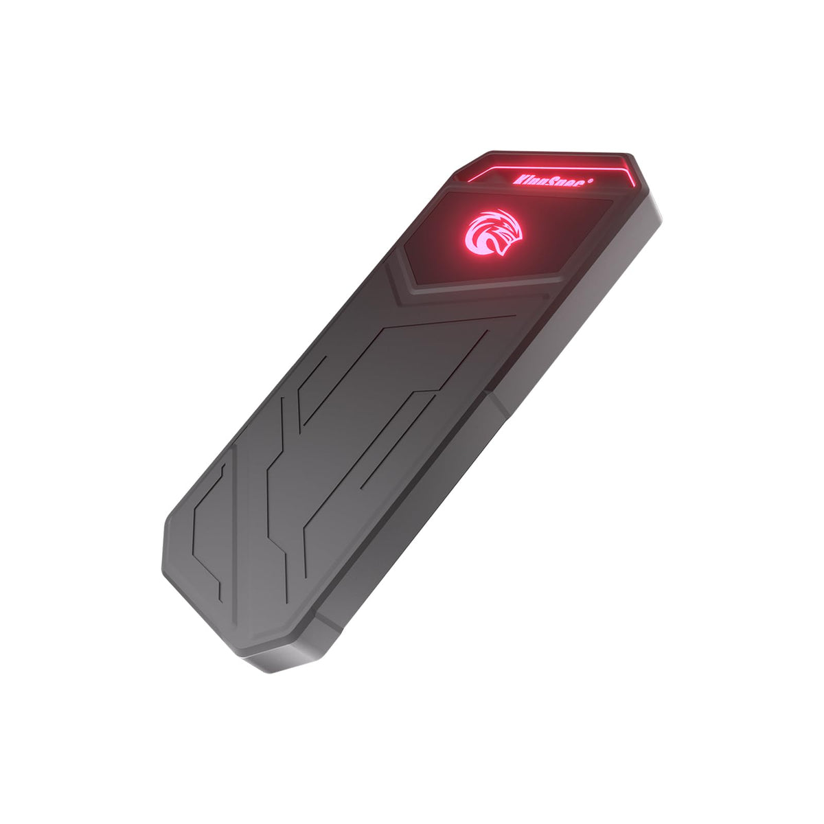 KingSpec Z5 1TB External SSD - 2100MB/s, Portable Solid State Hard Drives with RGB Light, Zinc Alloy Case, USB 3.2 Gen2x2 Interface, Compatible with Mobile Phone/PS4/Laptop/TV/PC (1TB)