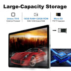 2026 Gemini AI 11 inch Android Tablet 2000 * 1200 2K Display 2 in 1 Tablets, T616, 18GB RAM+128GB ROM+1TB Expand, 5+5+13MP Camera, 9000mAh, 4 Speakers, 5G WiFi, Tablet With Keyboard, Stylus, Case