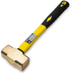 Stark USA 2-Pounds Sledge Hammer 2lbs Brass Head Fiber Glass Brass Sledge Hammer Impact Tool Hammer Comfortable Handle (Pack of 4)