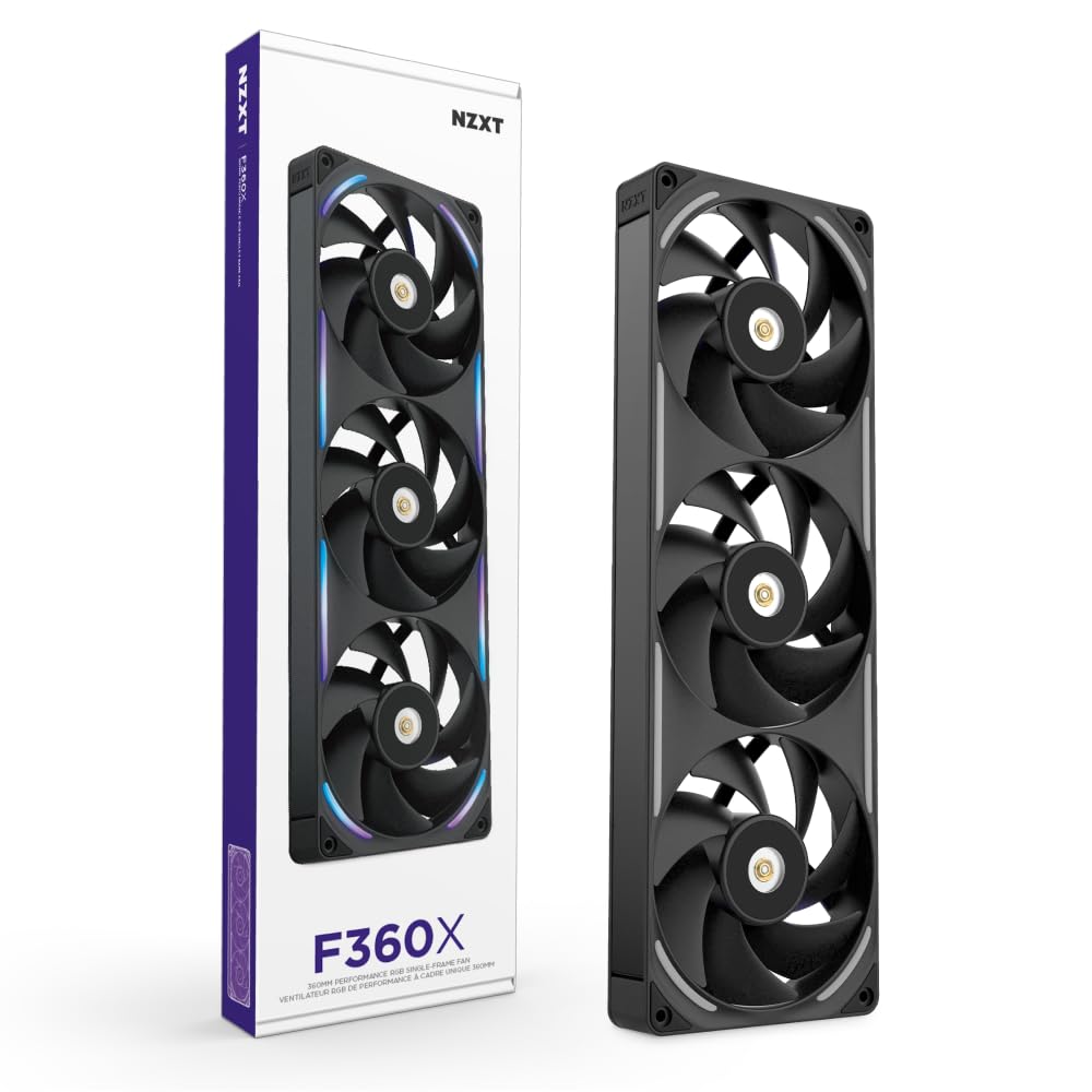 NZXT F420U Ultra - 420mm Single-Frame Multi-Zone RGB Fan - Black