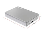 Toshiba Canvio Flex 4TB Portable External Hard Drive USB-C USB 3.0, Silver for PC, Mac, & Tablet - HDTX140XSCCA