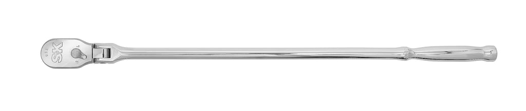 SK Tools USA 1/2" Drive, 24" Long, LP90 Chrome Flex Head Teardrop Ratchet | 80310