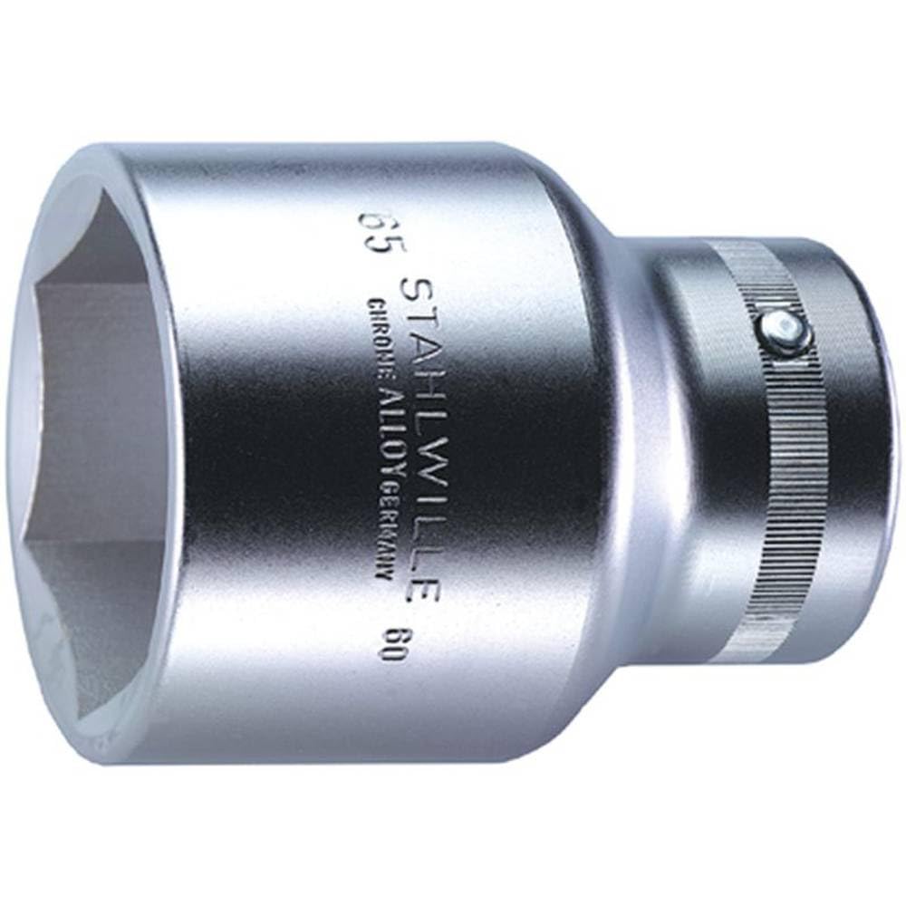 Stahlwille 06010065 1" Square Drive Hex Socket - 65mm Size, Chrome Alloy Steel, Chrome Plated, Thin-Walled for Tight Spaces, Ratchet Compatible, Made in Germany