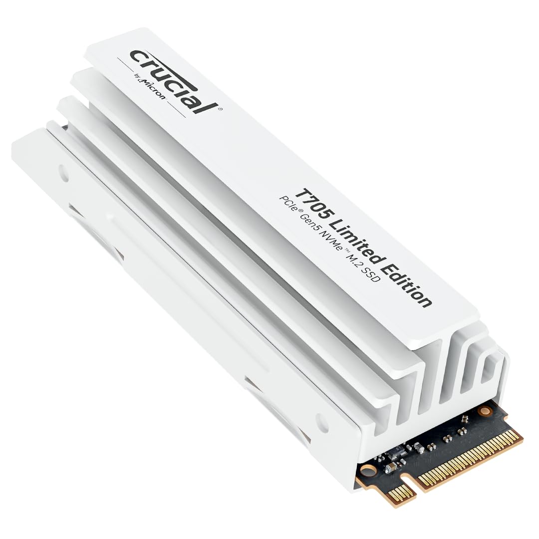 Crucial T710 PCIe Gen5 NVMe 1TB SSD, Up to 14,900 MB/s, Laptop & Desktop Compatible (PC), for Creatives and Hardcore Gamers, Solid State Drive, Includes 1Mo Adobe CC – CT1000T710SSD8-01